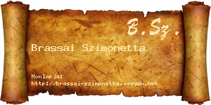 Brassai Szimonetta névjegykártya